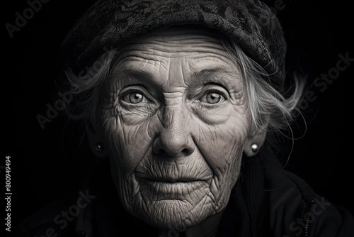Weathered Face of Elderly Woman © Balaraw