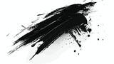 Stroke of black paint on white background Vector style