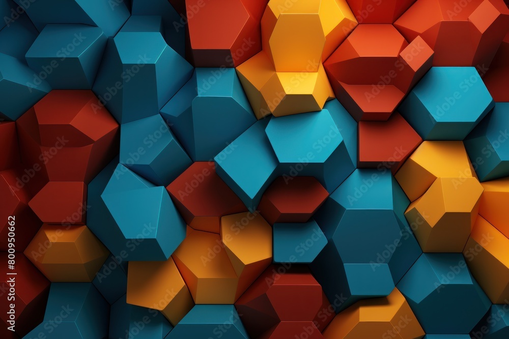 Vibrant Geometric Shapes Composition Vibrant Geometric Shapes Composition