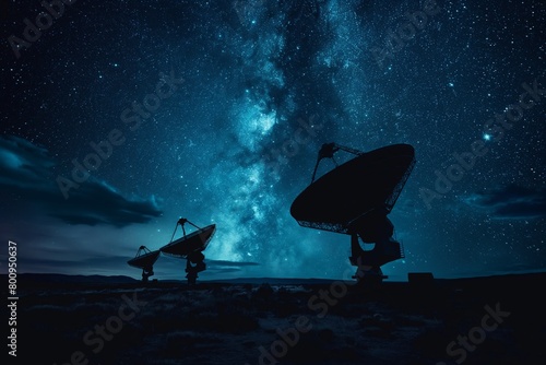 Radio Telescopes Scanning the Starry Night Sky