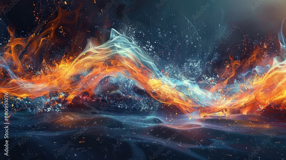 Fototapeta premium A burst of energy frozen in time, capturing the essence of motion.