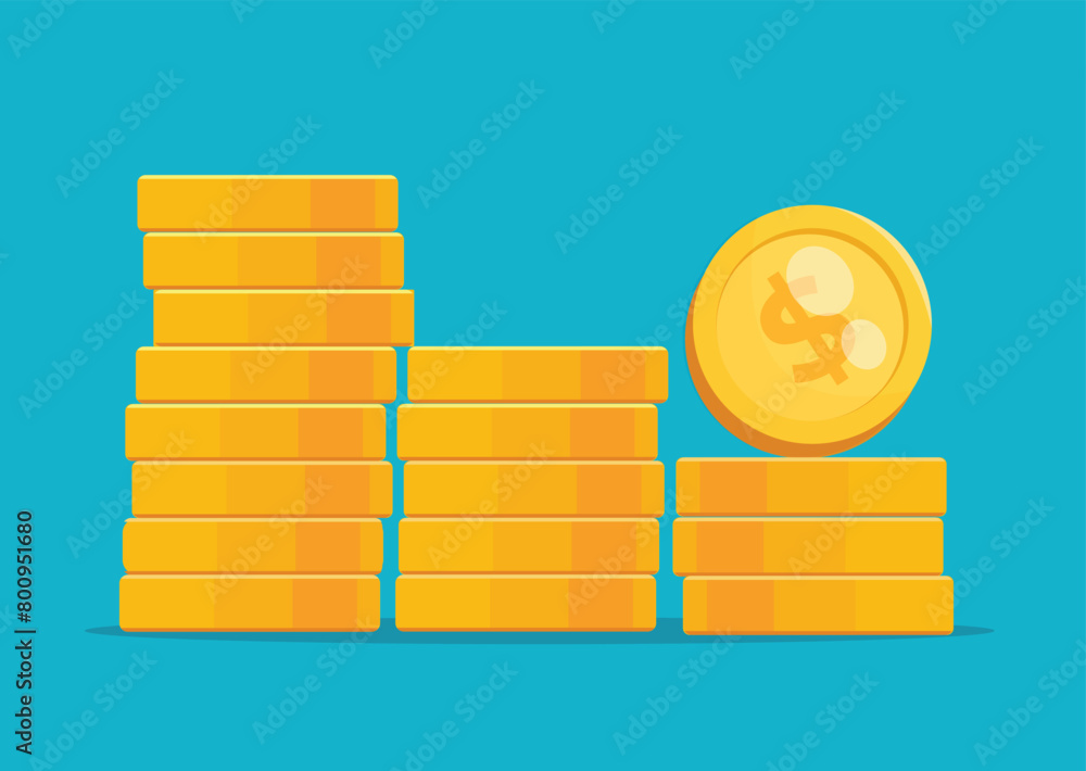 stack of gold coins graph vector illustration stack of gold coins graph vector illustration