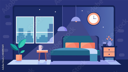 A minimalist bedroom with minimal decor and distractions promotes better sleep and a peaceful environment for rest and rejuvenation.