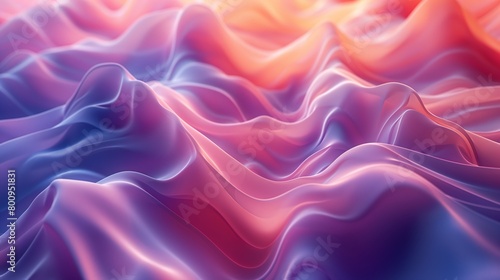 Abstract Glowing Waves with Particles Background