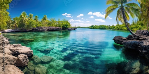 Tropical paradise with crystal clear waters