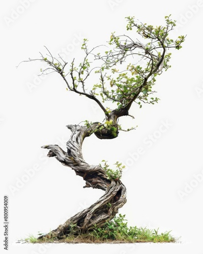 Twisted Ancient Tree Artwork. Generative ai