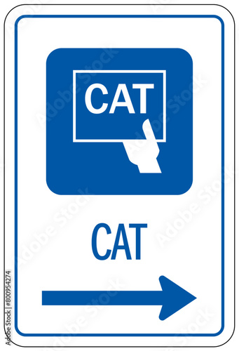 Hospital way finding sign cardiology computed axial tomography (CAT)