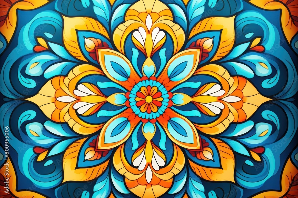 Vibrant Floral Mandala Pattern