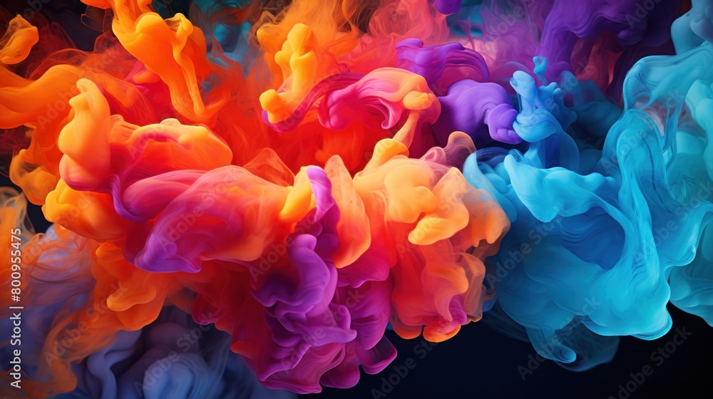Fototapeta premium Vibrant Smoke Art