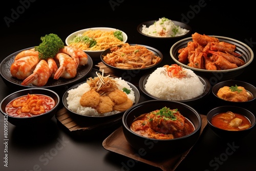 Delicious Asian cuisine assortment