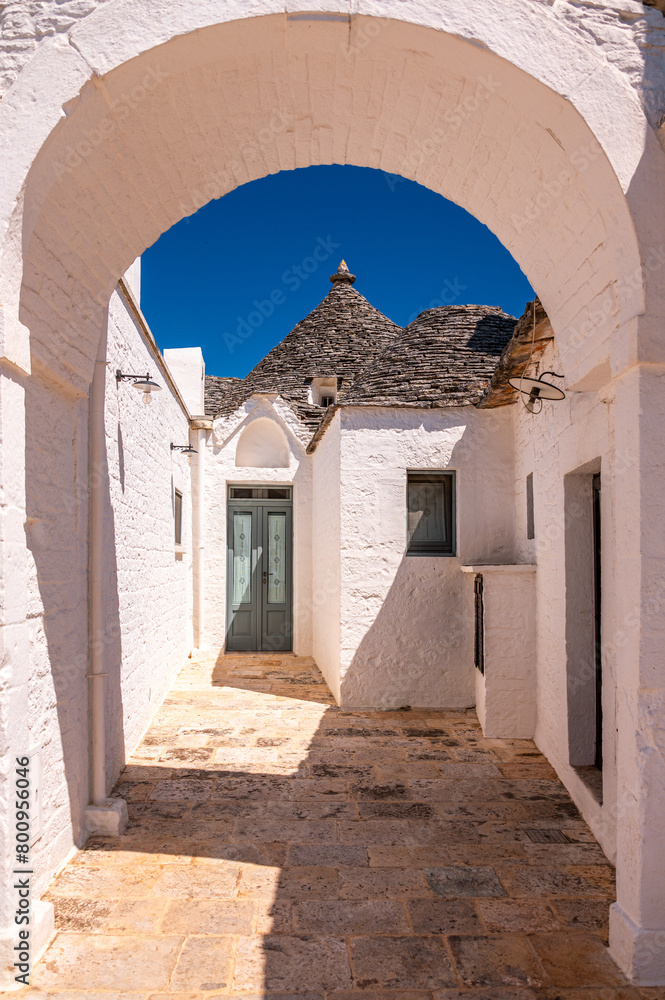 Naklejka premium view of Alberobello, Puglia, Italy