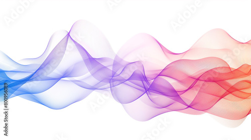 Illustrate the impact of automation and robotics in reshaping manufacturing processes with vibrant gradient lines in a single wave style isolated on solid white background