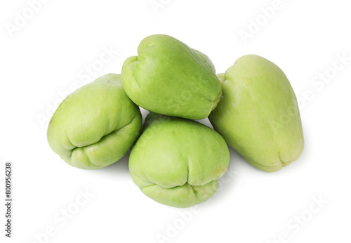 Wallpaper Mural Many fresh green chayote isolated on white, top view Torontodigital.ca