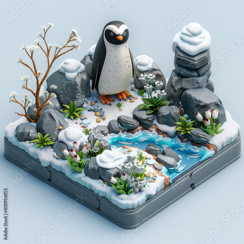 isometric of penguin