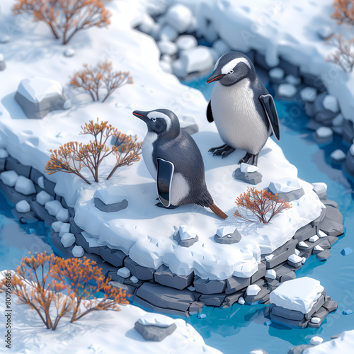 isometric of penguin