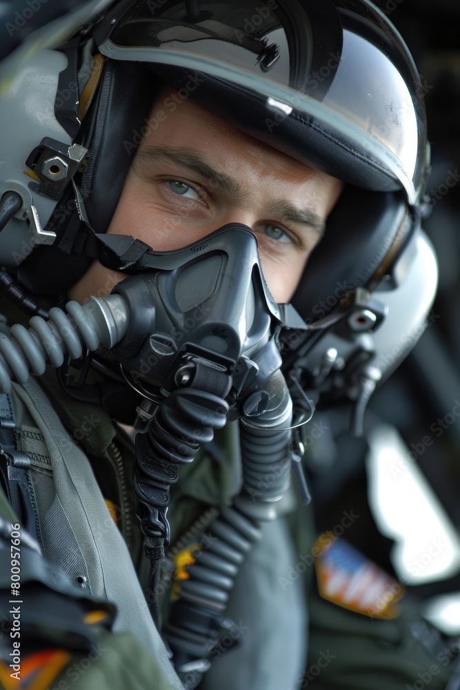 A pilot in the cockpit of a fighter jet A pilot in the cockpit of a fighter jet