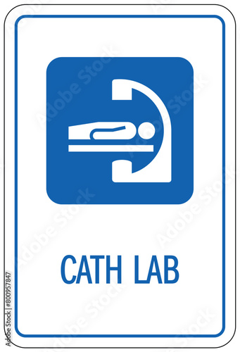 Hospital way finding sign CATH lab