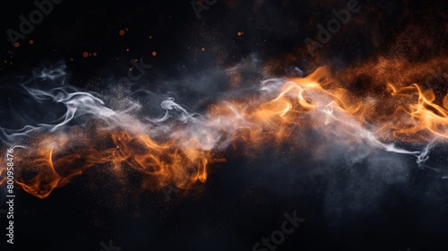 Wallpaper Mural Smoke and fire dark background Torontodigital.ca