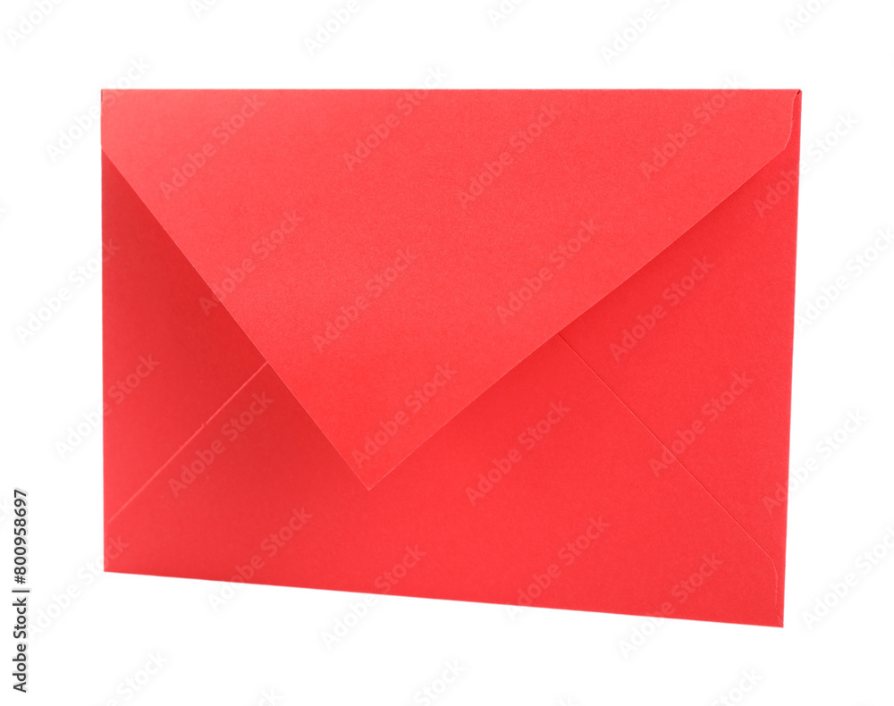 One red letter envelope isolated on white One red letter envelope isolated on white