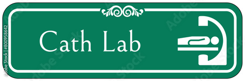 Hospital way finding sign CATH lab