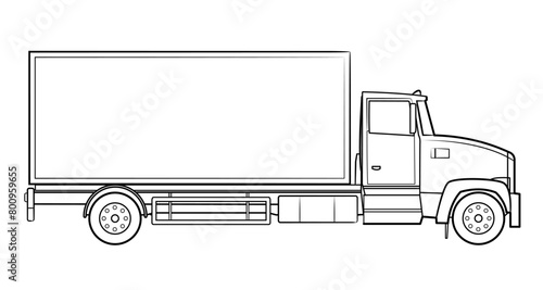 Classic truck - vector illustration of a vehicle.
