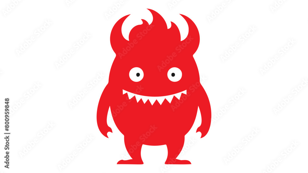 vector illustration of a cartoon red devil with flame on it's head vector illustration of a cartoon red devil with flame on it's head