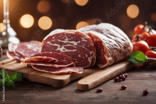 'insaccati salumi cold cuts cut unnatural cup agritourism food antipasto meat cholesterol grease butcher pig snack mortadella meal eatery rosemary pepperoni salami sausage' photo