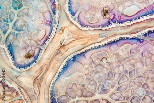Microscopic View of Plant Root Cross-Section and Details
 photo