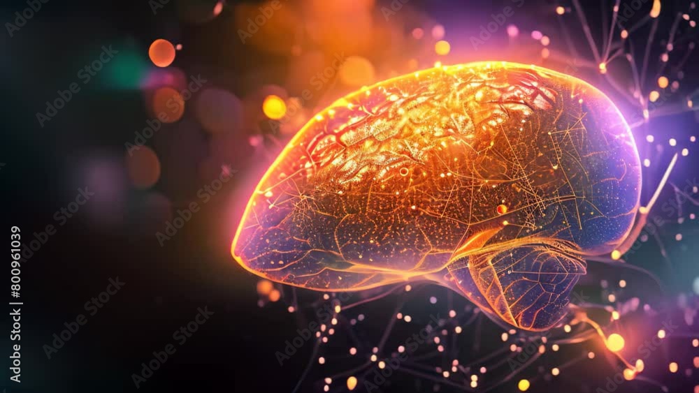 An Video clearly showing the intricate and fascinating workings of the human brain, 3D colored X-ray view of the human liver An Video clearly showing the intricate and fascinating workings of the human brain, 3D colored X-ray view of the human liver