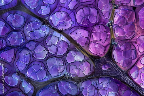 Microscope View of Plant Stem Vascular Bundles
 photo