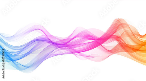 Illuminate the world with the brilliance of innovation with radiant gradient lines in a single wave style isolated on solid white background