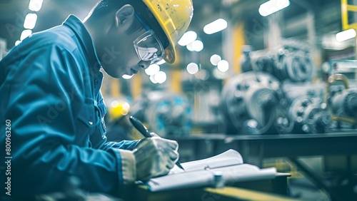 Skilled engineers provide quality maintenance training to factory workers in the industry . Concept Industrial Training, Maintenance Engineering, Factory Workers, Skilled Engineers, Quality Assurance photo