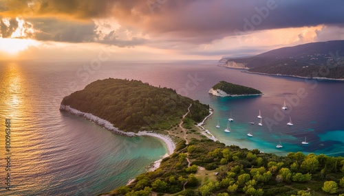 Famous bay in Antipaxos island in Greece
 photo