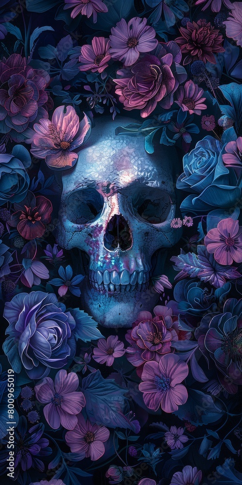 Gothic theme with skull and roses, tattoo elements, AI generated Gothic theme with skull and roses, tattoo elements, AI generated