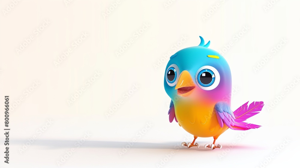 colorful bird on a white background colorful bird on a white background