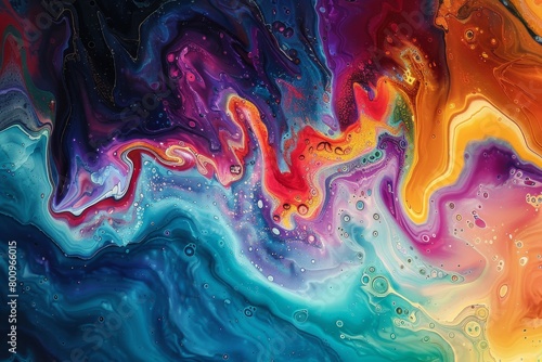 Vibrant Abstract Liquid Color Flow Background
