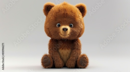 brown teddy bear on a white background photo
