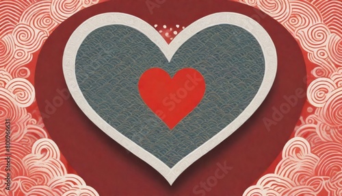 Digital Painting A Heart Icon Representing Love Or (31)
