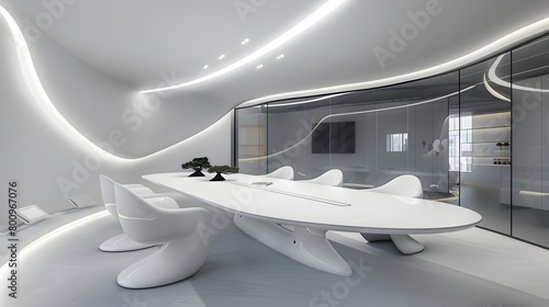Ultramodern Curved Table an...