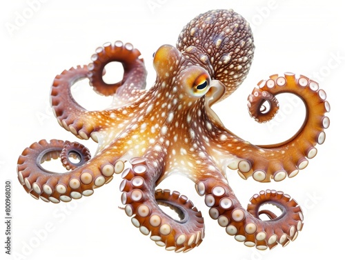 Close-up of an octopus showing its intricate suction cups and textured skin.
