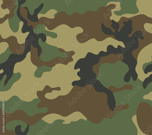 Camouflage texture classic military, modern background for textiles