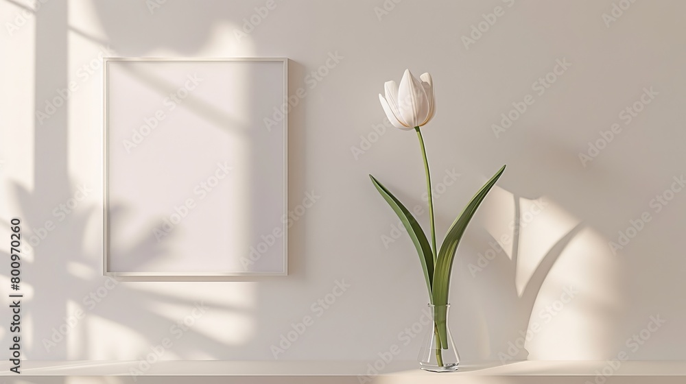 Elegant Single Tulip - Pastel Easter Minimalism - Sophisticated Floral Simplicity Elegant Single Tulip - Pastel Easter Minimalism - Sophisticated Floral Simplicity