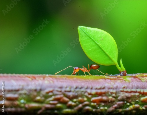 Leaf cutter ant Atta sp  near Puerto Viejo de Sarapiqui, Costa Rica photo