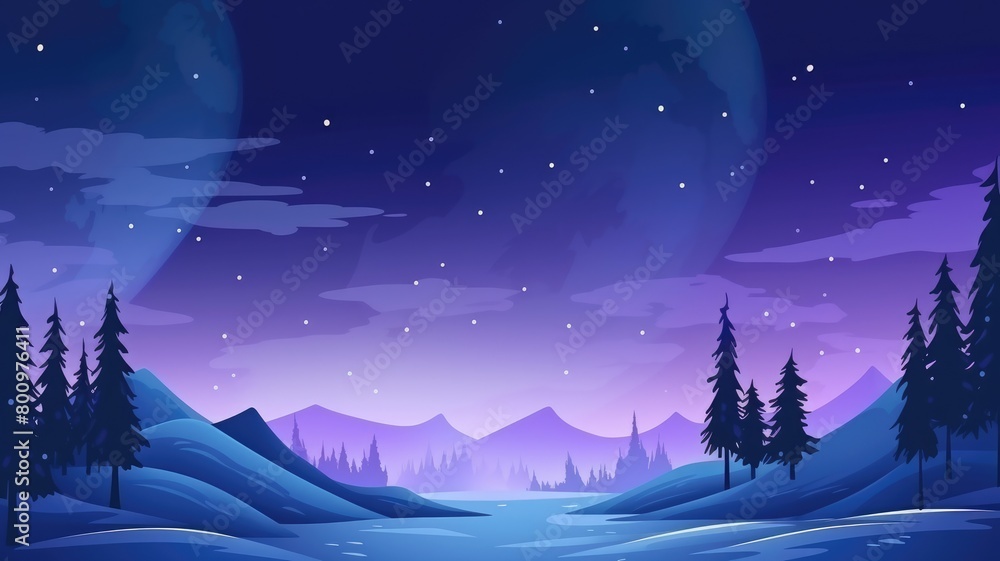 Fototapeta premium Enchanted Arctic Night with Aurora Borealis