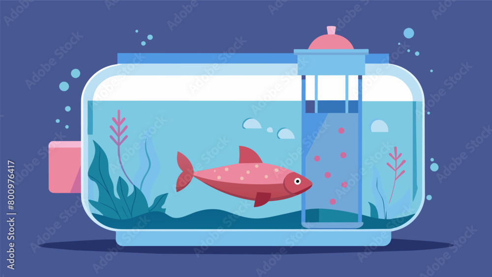 Naklejka premium A transparent plastic chamber resembling a large fish tank filled with a mist of ketamine vapor for patients to inhale..