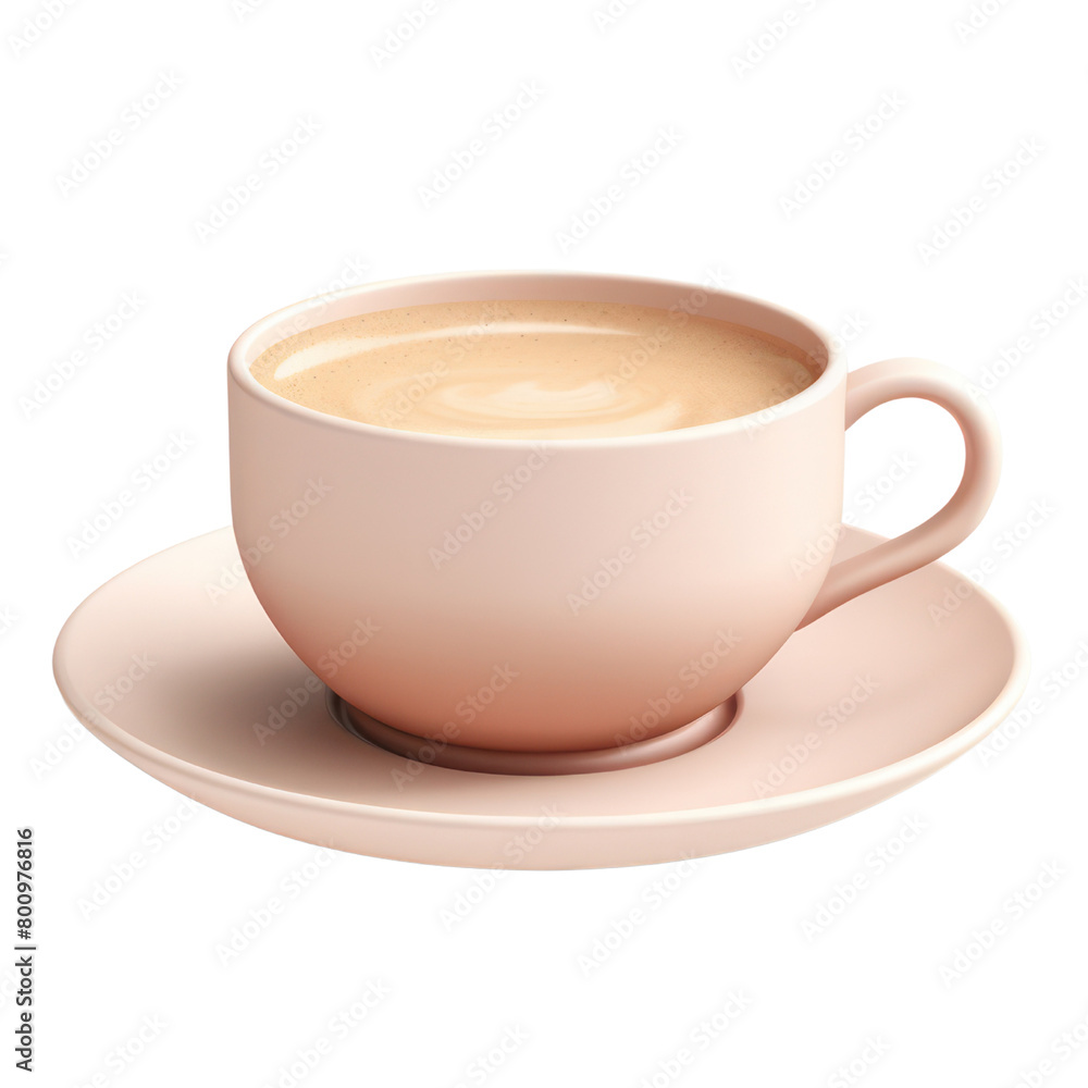 3D coffee cup clay isolated on transparent background 3D coffee cup clay isolated on transparent background