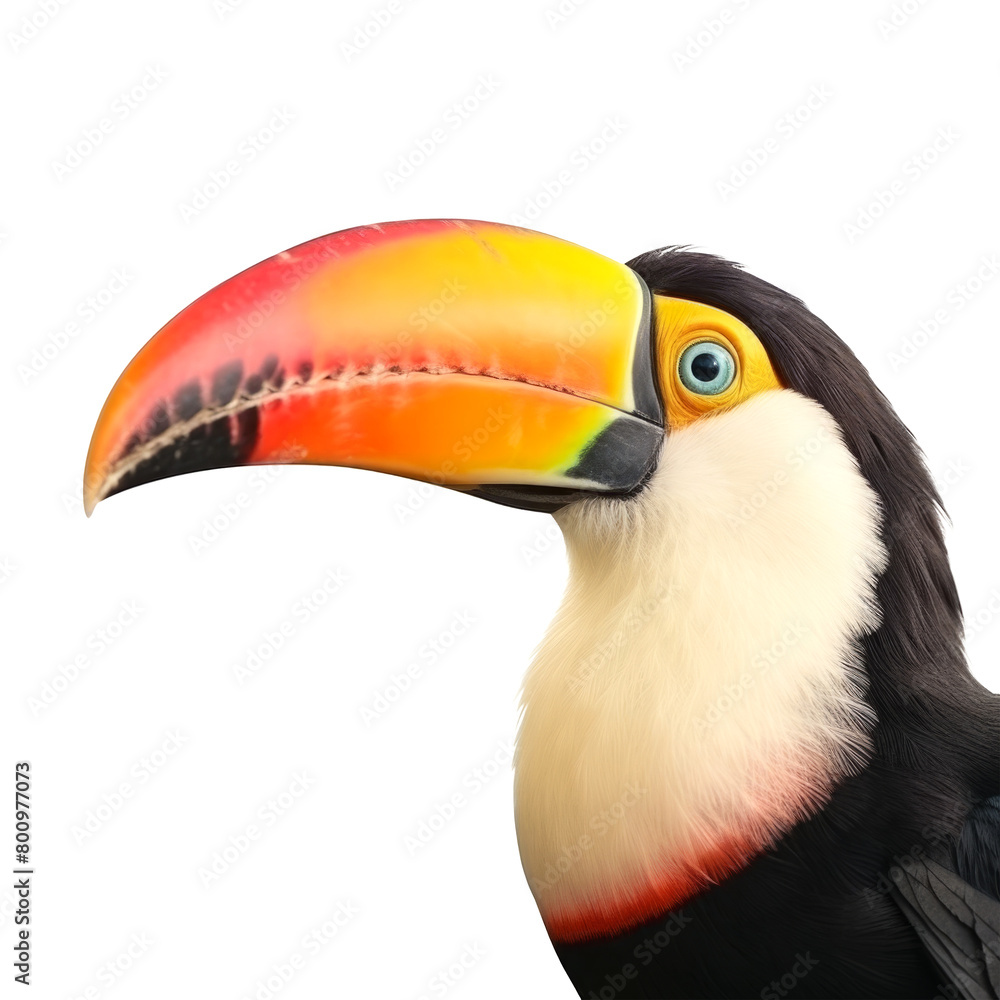 Fototapeta premium toucan bird looking isolated on white