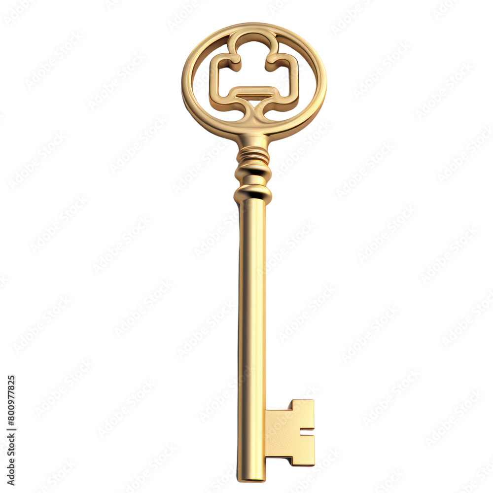 3d gold key clay rendered soft pastel color, blender illustration transparent background 3d gold key clay rendered soft pastel color, blender illustration transparent background