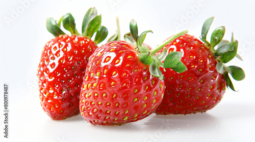 Fresh ripe strawberry on white background