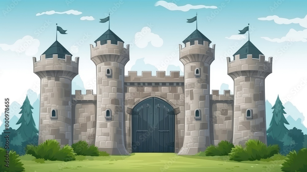 Enchanted Fairytale Castle in Whimsical Landscape